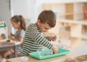 Boy,Table,Tray,Cup,Toy